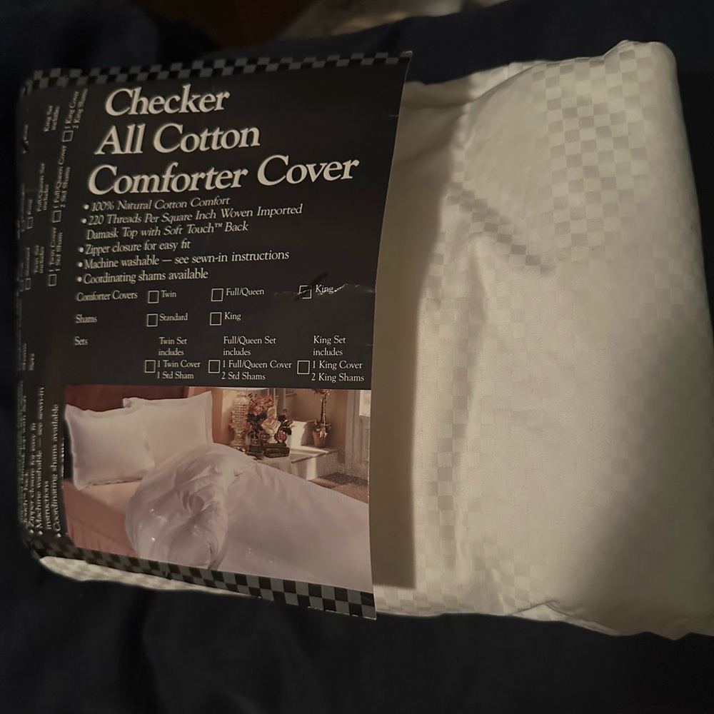 Textured Chambray Cotton Comforter & Sham Set